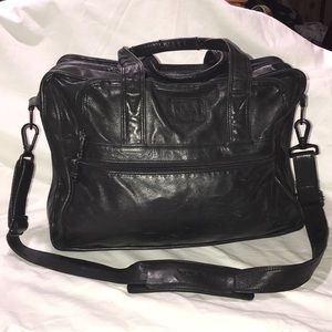 Tumi Nappa Leather Expandable Overnight/LapTop Bag